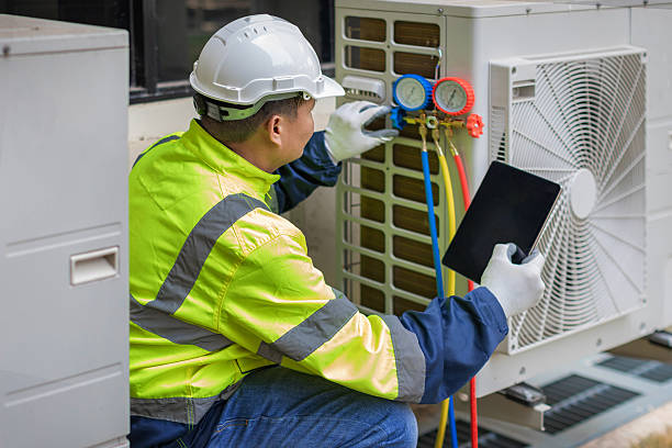 Professional Hvac technician working in Woodward, IA